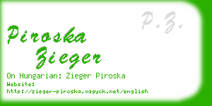 piroska zieger business card